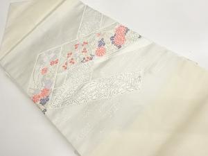 花葉模様織出し名古屋帯